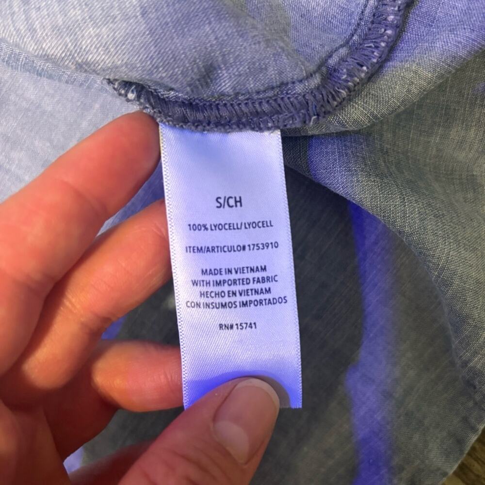 ⭐️ 3/$21 ⭐️ Splendid Women’s Indigo 3/4 Sleeve Shirt - Picture 7 of 7
